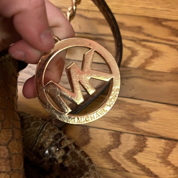 Women’s Michael Kors Limited edition snakeskin brown and gold shoulder bag - Picture 10 of 10